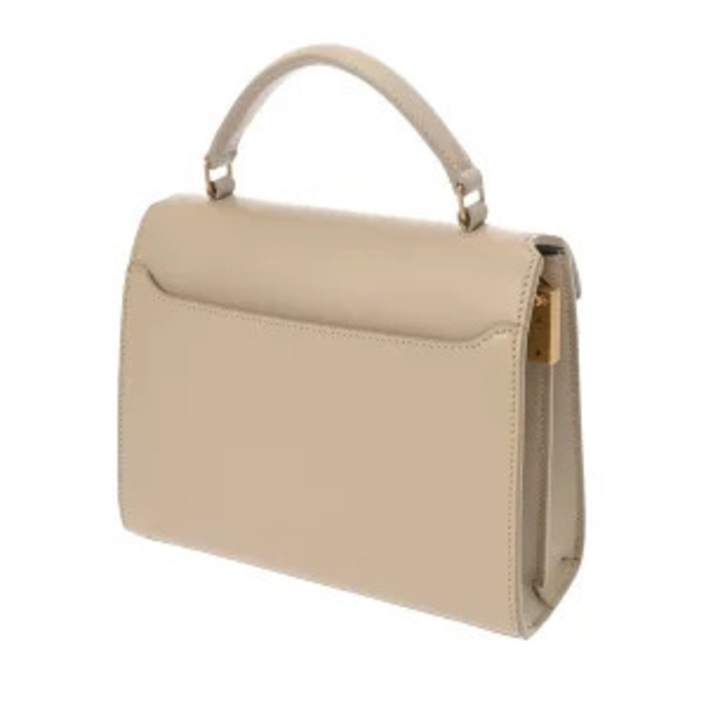 Saint Laurent Cassandra Top Handle Handbag Beige Suede Grained Calfskin - Picture 2 of 9